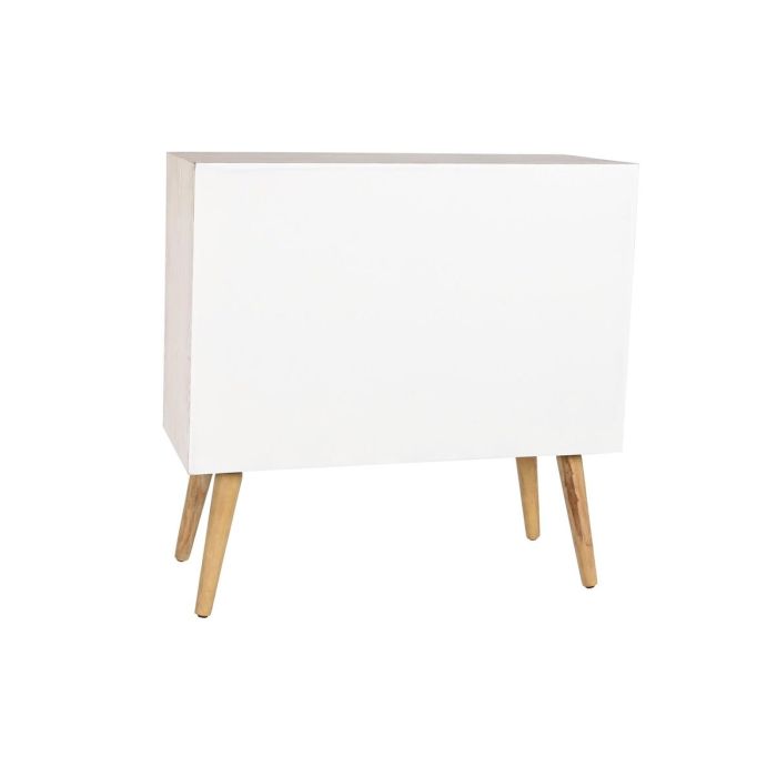 Cómoda DKD Home Decor Abeto Natural Algodón Blanco (80 x 35 x 80 cm) 1