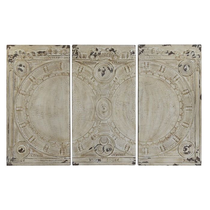 Decoración de Pared DKD Home Decor Beige Neoclásico 178 x 4 x 112 cm (3 Piezas)