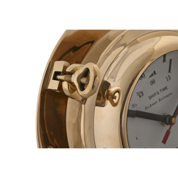 Reloj de Pared DKD Home Decor Cristal Dorado Vintage Latón (23 x 7 x 23 cm) 2