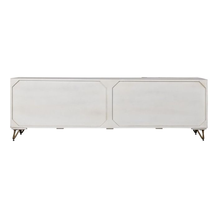Mueble de TV DKD Home Decor Metal Blanco Madera de mango 160 x 40 x 50 cm 3