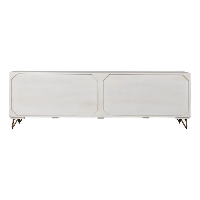 Mueble de TV DKD Home Decor Metal Blanco Madera de mango 160 x 40 x 50 cm 3 Mueble de TV DKD Home Decor Metal Blanco Madera de mango 160 x 40 x 50 cm 3