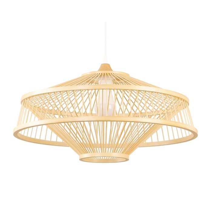 Lámpara de Techo DKD Home Decor Marrón Bambú (50 x 50 x 23 cm) 1
