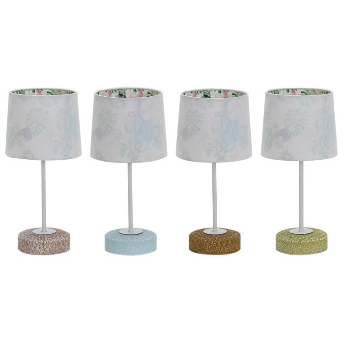 Lámpara de mesa DKD Home Decor Cerámica 16 x 16 x 33 cm Multicolor 220 V 25 W 4 Piezas