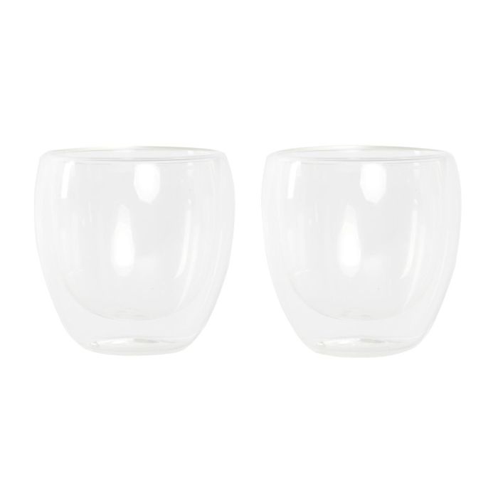 Vaso Basicos DKD Home Decor Transparente 8.3 x 8.9 x 8.3 cm Set de 2