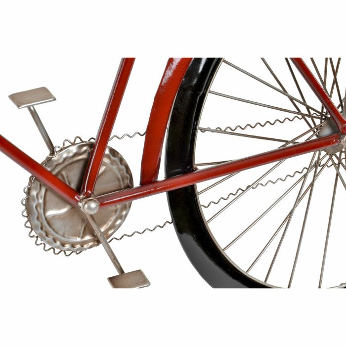 Figura Decorativa DKD Home Decor Rojo Negro Bicicleta Metal (79,5 x 4 x 47 cm) (2 Unidades) 3