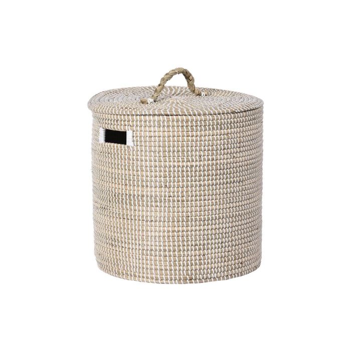 Cesta Basicos DKD Home Decor Natural Blanco 42 x 48 x 42 cm