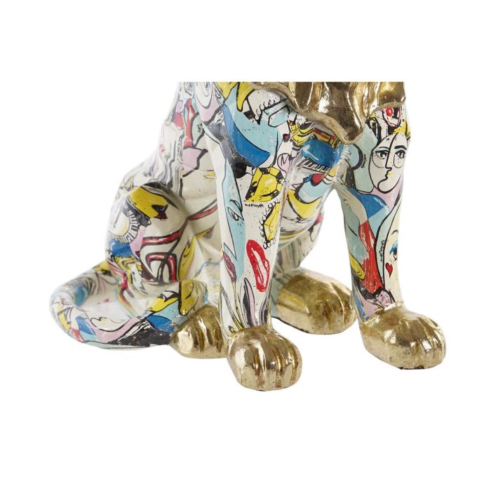 Figura Decorativa DKD Home Decor Dorado León Resina Multicolor Moderno (21 x 14,5 x 27 cm) (15 x 21 x 27 cm) 3