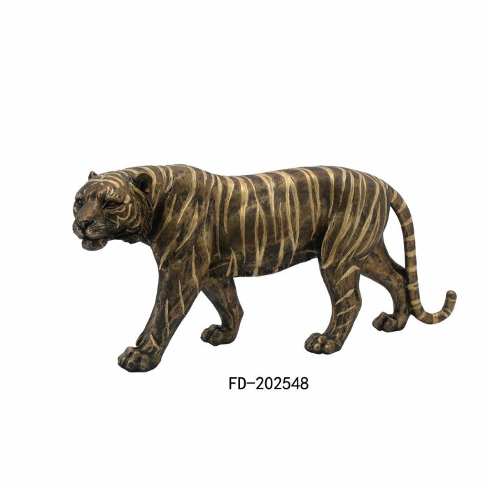 Figura Decorativa DKD Home Decor 53 x 13,5 x 23,5 cm Tigre Dorado 1