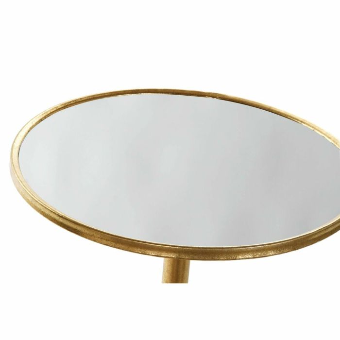 Mesa auxiliar DKD Home Decor Espejo Dorado Metal (40 x 40 x 72 cm) 3