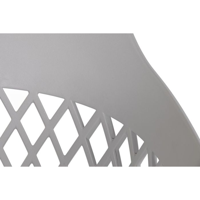 Silla de Comedor DKD Home Decor Metal Gris claro Polipropileno (57 x 57 x 80,5 cm) 2