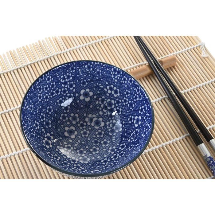 Set de Sushi DKD Home Decor 14,5 x 14,5 x 31 cm Negro Azul Gres Oriental (16 Piezas) 4