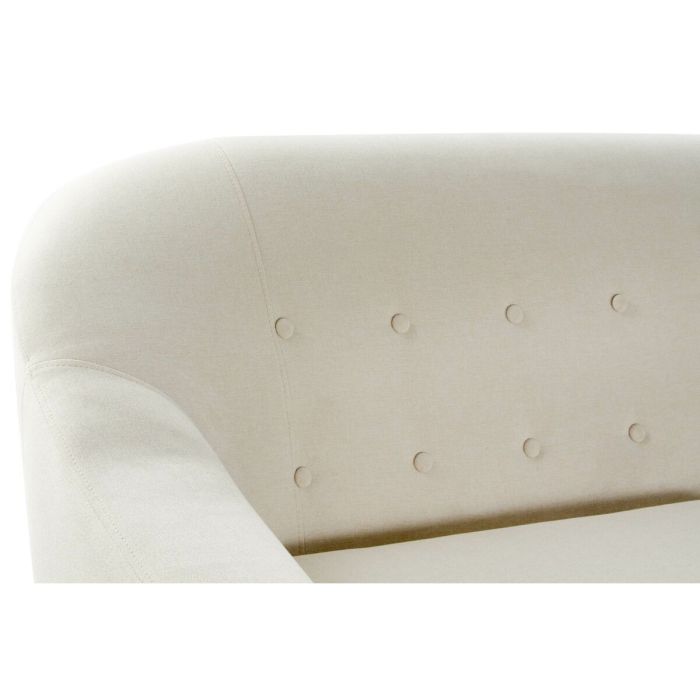 Sofá Chaise Longue DKD Home Decor Crema Madera de caucho 226 x 144 x 84 cm 2
