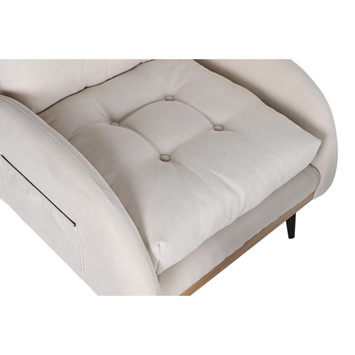 Sofá Cama DKD Home Decor Crema Metal Scandi 74 x 85 x 90 cm 2