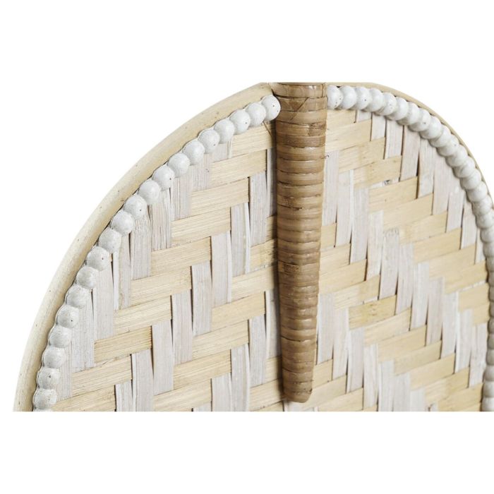 Decoración de Pared DKD Home Decor Marrón Blanco Abanico Bambú (27 x 2 x 64 cm) (27 x 2 x 55 cm) 2