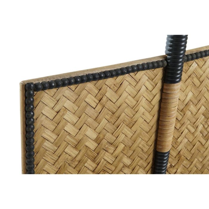 Decoración de Pared DKD Home Decor Negro Marrón Abanico Bambú Tropical (42 x 3 x 60 cm) 1