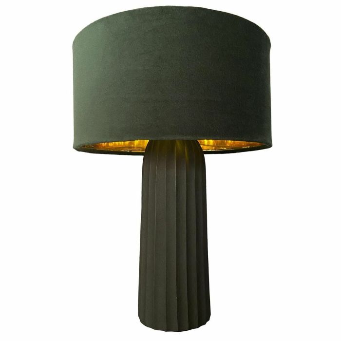Lámpara de mesa DKD Home Decor Terciopelo Aluminio Verde (26 x 26 x 37 cm)