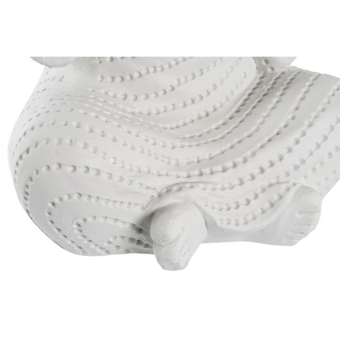 Figura Decorativa DKD Home Decor Acabado envejecido Blanco Monje Oriental Magnesio (25,5 x 19 x 39 cm) (2 Unidades) 1