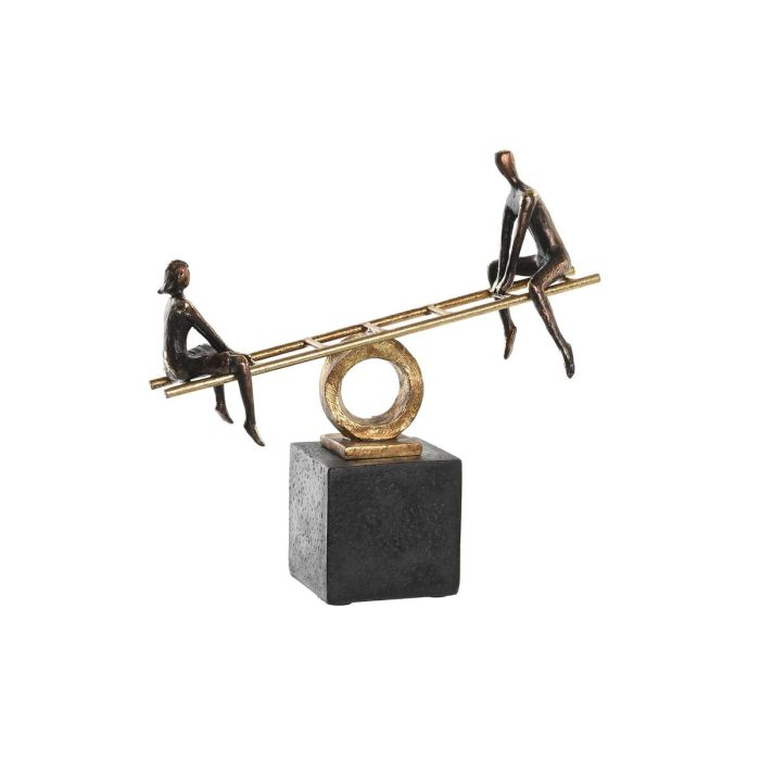 Figura Moderno DKD Home Decor Negro Dorado 9 x 27.5 x 27 cm