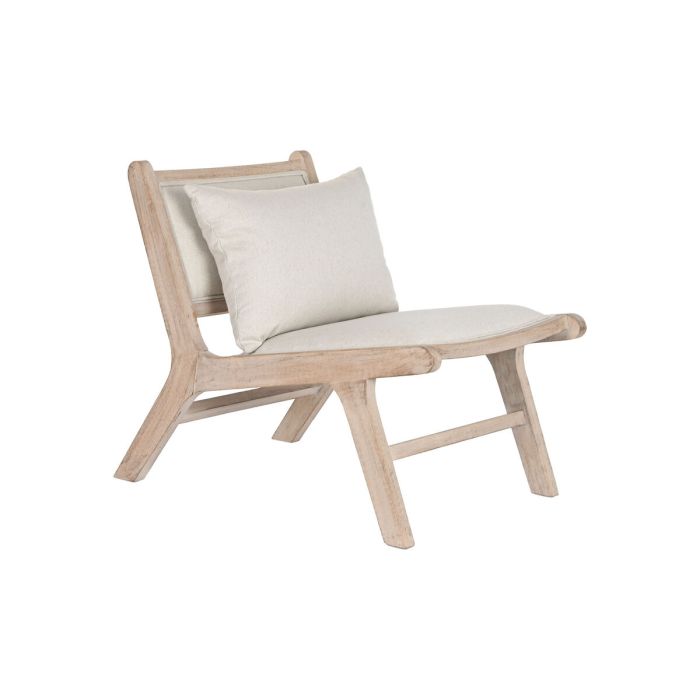 DKD Home Decor Butaca Moderna Beige Natural Poliester Abeto 57x83x71.5cm Altura Asiento 43cm Pack 2 Unidades