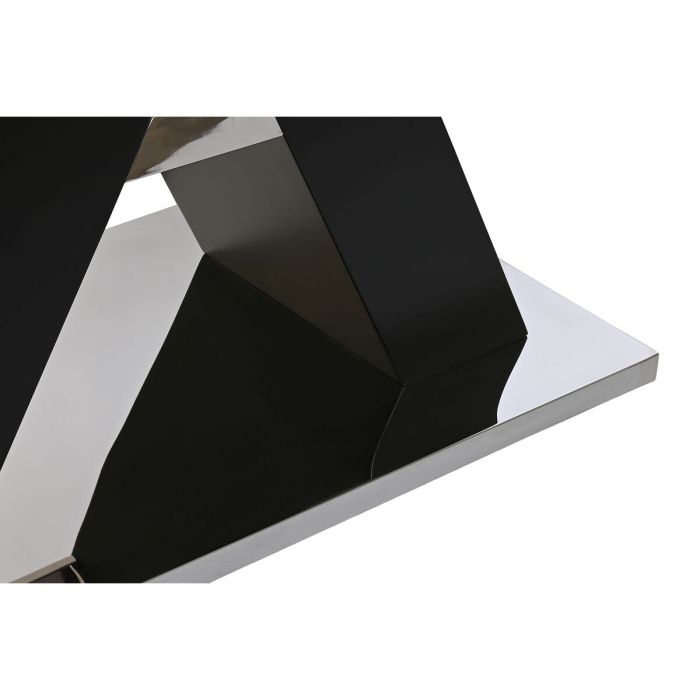 Mesa de Comedor DKD Home Decor Negro Madera Cristal Templado Madera MDF 180 x 90 x 76 cm 4