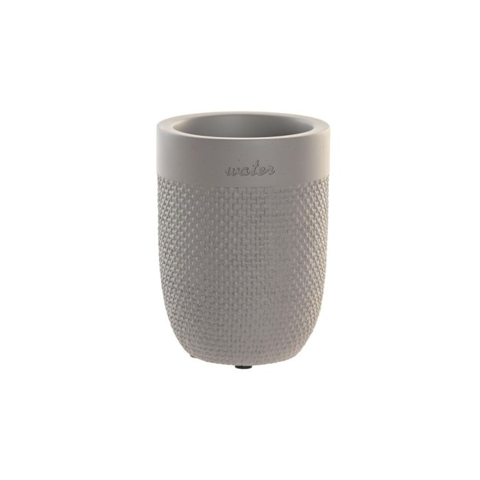 Vaso Basicos DKD Home Decor Gris 8 x 10.5 x 8 cm