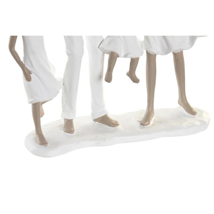 Figura Decorativa DKD Home Decor 20,5 x 7,5 x 24,5 cm 20,5 x 6,5 x 24,5 cm Gris Blanco Familia (2 Unidades) 1