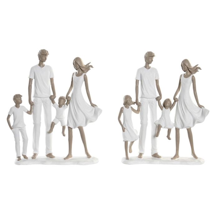 Figura Moderno DKD Home Decor Blanco Gris 6.5 x 24.5 x 20.5 cm (2 Unidades)