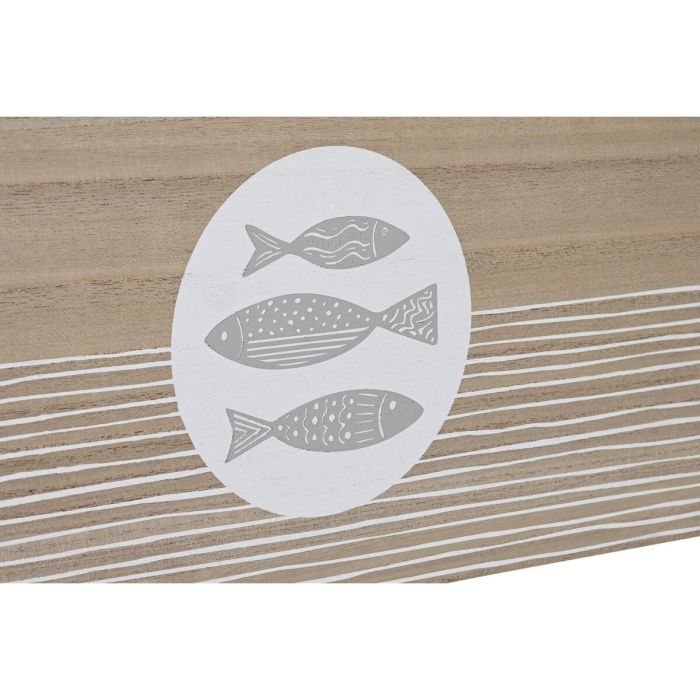 Caja Decorativa DKD Home Decor Natural Madera MDF Espirales Mediterráneo 50 x 40 x 22,5 cm 2