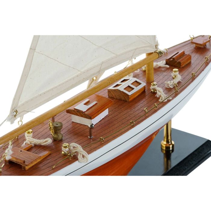 Barco DKD Home Decor 42 x 9 x 60 cm Marrón Naranja Mediterráneo 3