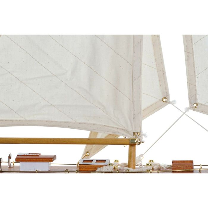 Barco DKD Home Decor 42 x 9 x 60 cm Marrón Naranja Mediterráneo 2
