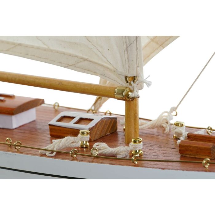 Barco DKD Home Decor 42 x 9 x 60 cm Marrón Naranja Mediterráneo 1