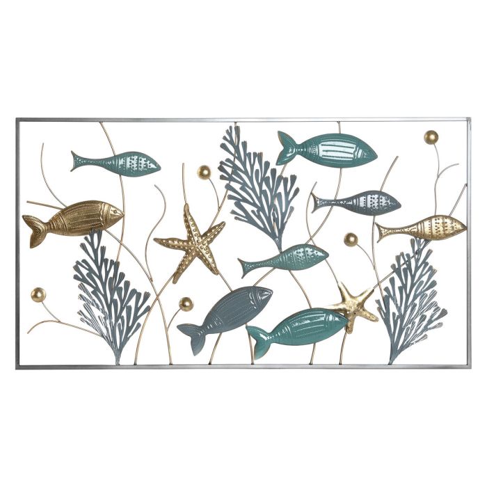 Decoración de Pared DKD Home Decor Metal Multicolor Peces (90 x 4 x 50 cm) Decoración de Pared DKD Home Decor Metal Multicolor Peces (90 x 4 x 50 cm)