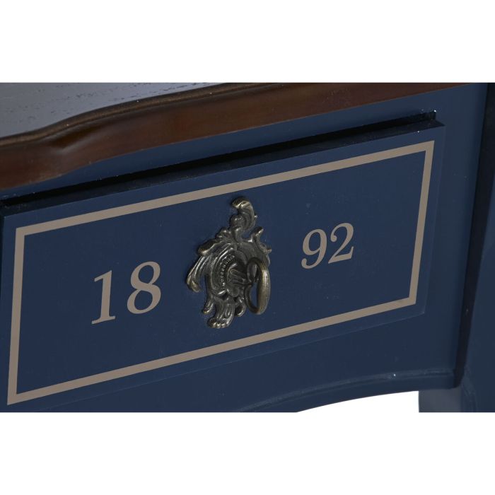 Consola DKD Home Decor 110 x 40 x 79 cm Cerámica Marrón Azul marino Madera de Paulonia 4