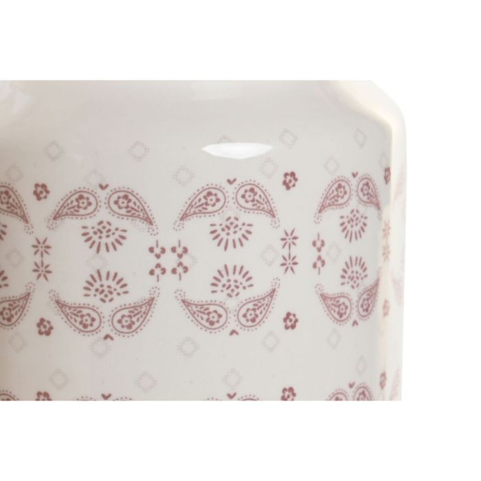 Bote para Utensilios de Cocina DKD Home Decor Rosa Metal Blanco 12 x 12 x 22 cm Dolomita Madera MDF (5 Unidades) 1