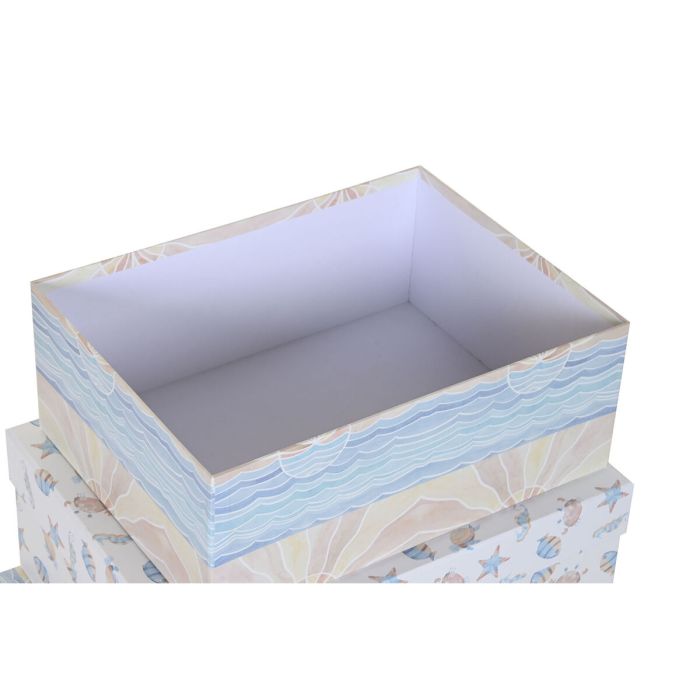 Set de Cajas Organizadoras Apilables DKD Home Decor Infantil Multicolor Cartón (43,5 x 33,5 x 15,5 cm) 2