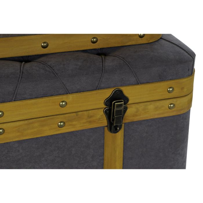 Juego de Baúles DKD Home Decor 80 x 50 x 42 cm Madera Marrón Gris claro Moderno Velvet 3 Juego de Baúles DKD Home Decor 80 x 50 x 42 cm Madera Marrón Gris claro Moderno Velvet 3
