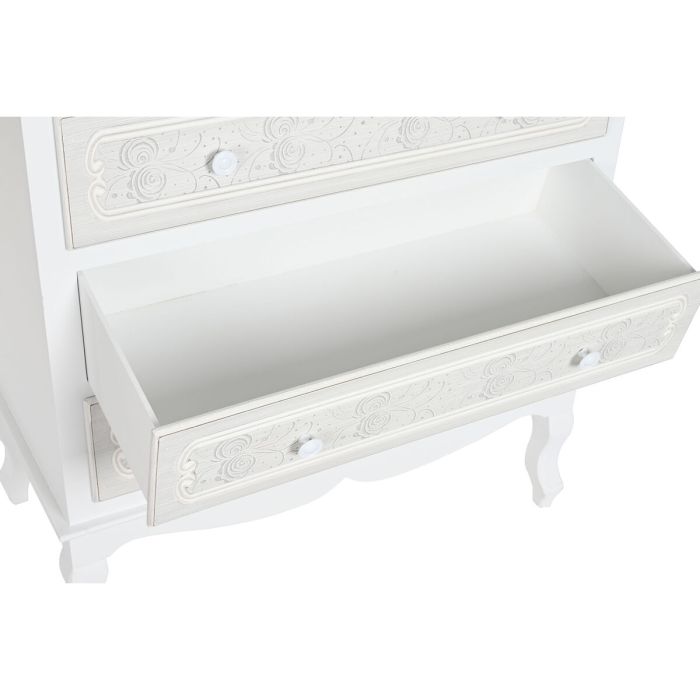 Cajonera DKD Home Decor Gris Madera Blanco Romántico Madera MDF (80 x 42 x 105 cm) 2