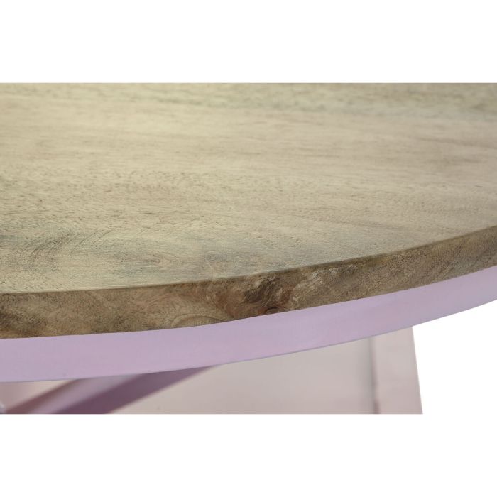 Mesa auxiliar DKD Home Decor Rosa claro Hierro Madera de mango 116 x 72 x 110 cm 5