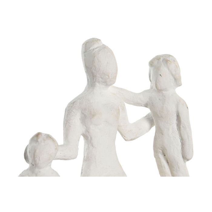 Figura Decorativa DKD Home Decor 28 x 9 x 22 cm Marrón Aluminio Blanco Madera de mango Familia 1