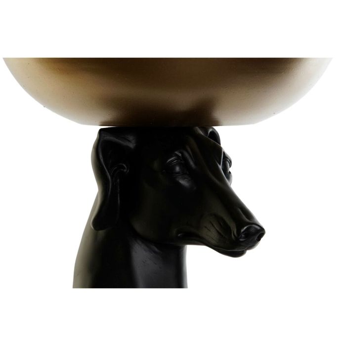 Figura Decorativa DKD Home Decor 34 x 23,5 x 70,5 cm Negro Dorado Resina Perro 1