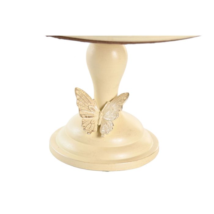 Centro de Mesa DKD Home Decor 24 x 22,6 x 18 cm Beige Mariposas 2