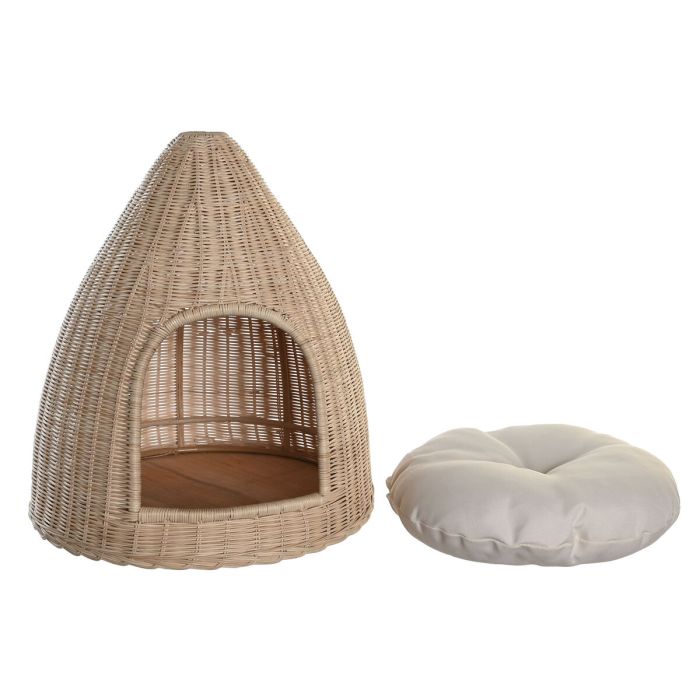 Cama para mascota DKD Home Decor 45 x 45 x 57 cm Natural Ratán 2