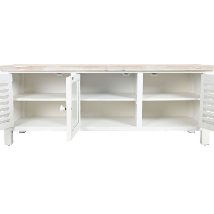 Mueble de TV DKD Home Decor Abeto Blanco Madera MDF 120 x 40 x 45 cm 2