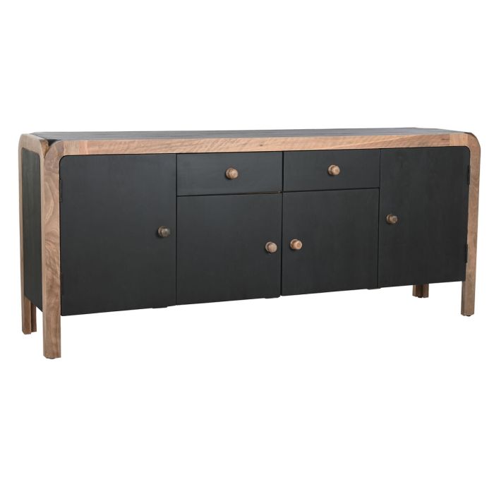 Buffet Moderno DKD Home Decor Natural Negro 38 x 75 x 177 cm