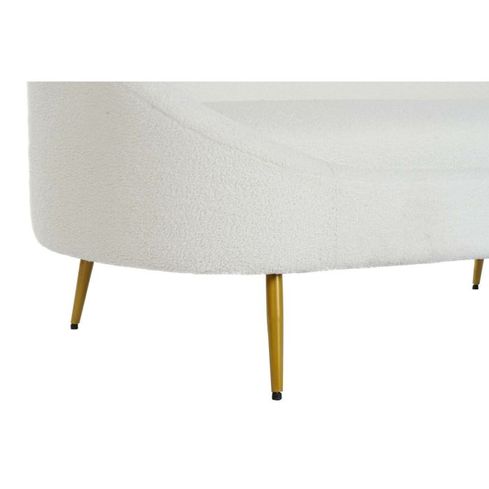 Sofá DKD Home Decor Blanco Mostaza Metal Nubes Scandi 155 x 75 x 92 cm 2