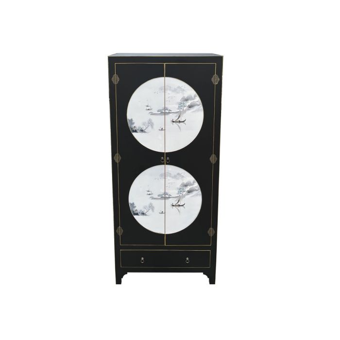 Armario DKD Home Decor 85,5 x 50,5 x 186,2 cm Abeto Negro Madera MDF Armario DKD Home Decor 85,5 x 50,5 x 186,2 cm Abeto Negro Madera MDF