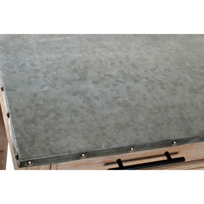 Mueble Auxiliar DKD Home Decor 160 x 40,5 x 81 cm Natural Madera Aluminio 2