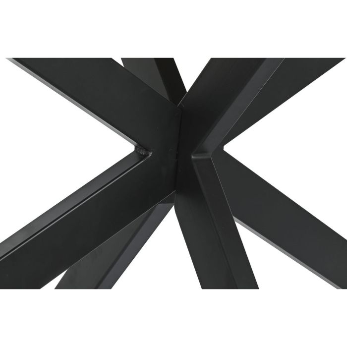 Mesa de Comedor DKD Home Decor Natural Negro Metal Madera de mango 200 x 100 x 76 cm 2
