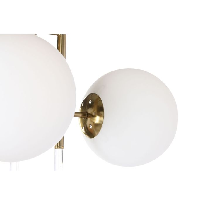 Lámpara de Techo DKD Home Decor 64 x 64 x 64 cm Cristal Dorado Metal Blanco 50 W 3