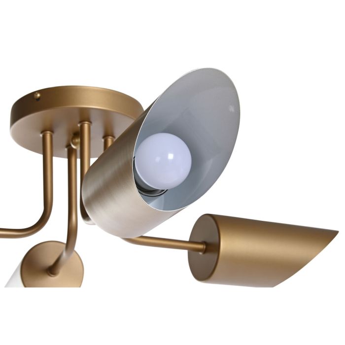 Lámpara de Techo DKD Home Decor Dorado Metal 50 W 70 x 70 x 20 cm 3